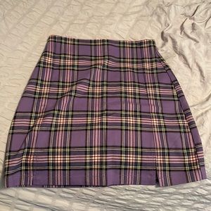 brandy Melville purple plaid skirt